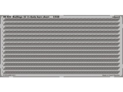1/350 Railings 45´ 3 chain bars short