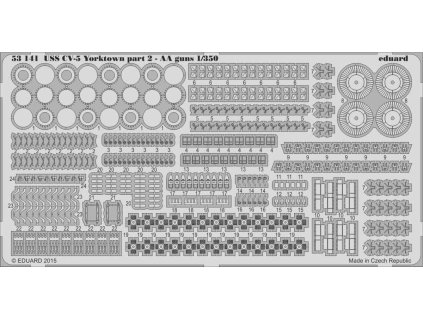 1/350 USS CV-5 Yorktown part 2 AA guns  for MERIT kit
