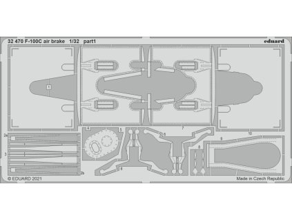 1/32 F-100C air brake for TRUMPETER kit