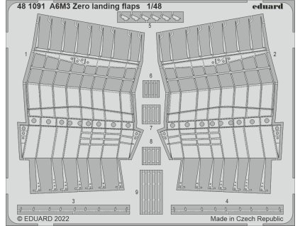 A6M3 Zero landing flaps 1/48 recommended for EDUARD
