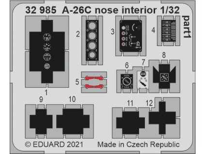1/32 A-26C nose interior for HOBBY BOSS kit