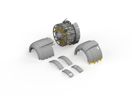 A6M2 engine complete PRINT 1/48 recommended for EDUARD