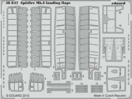 1/48 Spitfire Mk.I landing flaps for AIRFIX kit