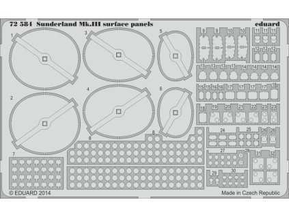 1/72 Sunderland Mk.III surface panels for ITALERI kit