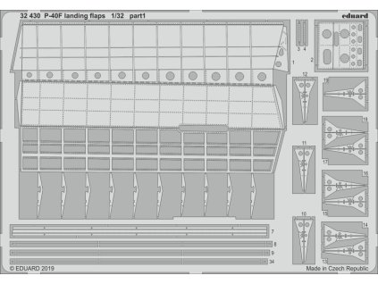 1/32 P-40F landing flaps for TRUMPETER kit