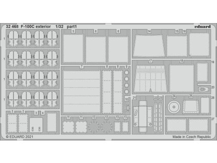 1/32 F-100C exterior for TRUMPETER kit