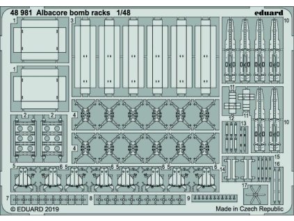 1/48 Albacore bomb racks for TRUMPETER kit