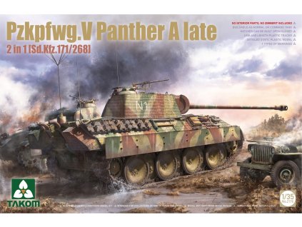 1/35 Sd.Kfz. 171 Sd.Kfz. 267 Panther A Late 2in1 (171/168) w/o interior