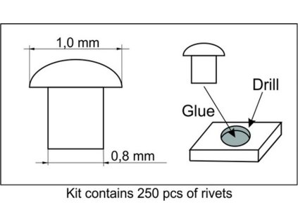 Rivets 1,0 mm