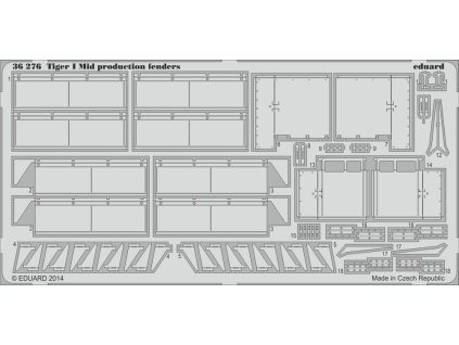 1/35 Tiger I Mid production fenders for DRAGON kit