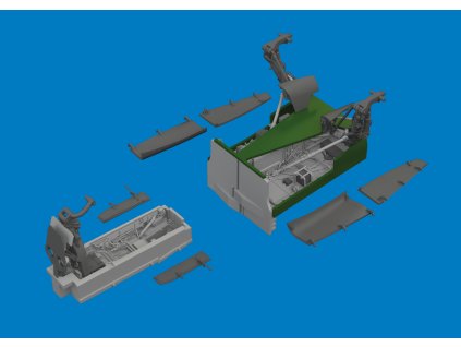 Jaguar wheel bays & undercarriage legs PRINT 1/48 recommended for AIRFIX
