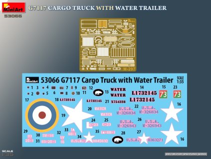1/35 G7117 CARGO TRUCK WITH WATER TRAILER