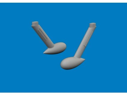 Bf 109G balance weights PRINT 1/24 recommended for AIRFIX