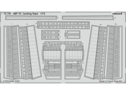 TBF-1C landing flaps 1/72 recommended for HOBBY BOSS