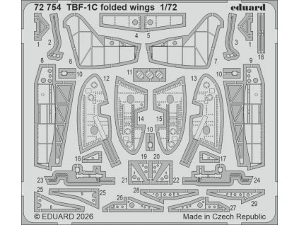 TBF-1C folded wings 1/72 recommended for HOBBY BOSS