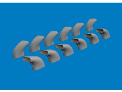 Bf 109G-5/6 exhaust stacks PRINT 1/24 recommended for AIRFIX