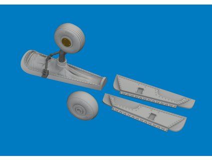 P-40K tail wheel bay PRINT 1/48 recommended for EDUARD