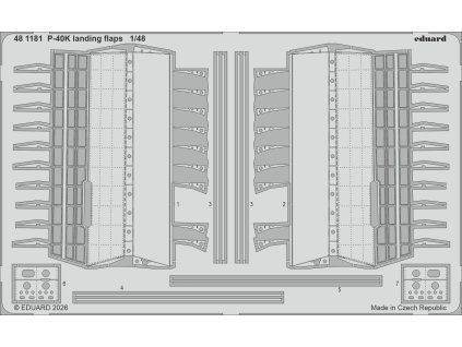 P-40K landing flaps 1/48 recommended for EDUARD