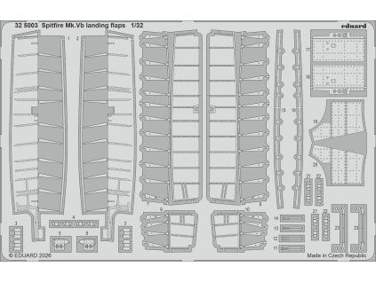 Spitfire Mk.Vb landing flaps 1/32 recommended for KOTARE