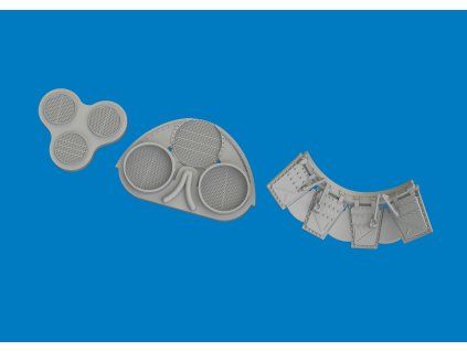 P-40K radiators upgrade set PRINT 1/48 recommended for EDUARD