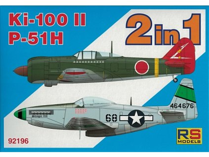 Plastikový model letadla 1/72 P-51H + Ki-100 II double kit 2 decal v. for USA, Japan