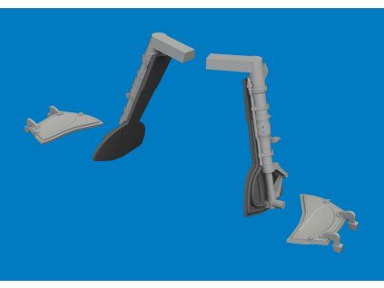Bf 109K-4 undercarriage legs PRINT 1/72 recommended for EDUARD