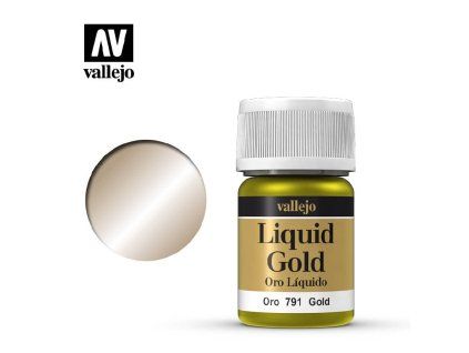 Vallejo Liquid Metal 70791 Gold Alcoholbased metallics (35 ml)