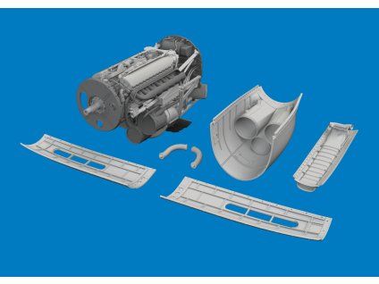 P-40K engine PRINT 1/48 recommended for EDUARD