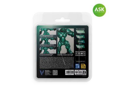 Vallejo True Metallic Metal 77265 Beetle Green 4 colors set