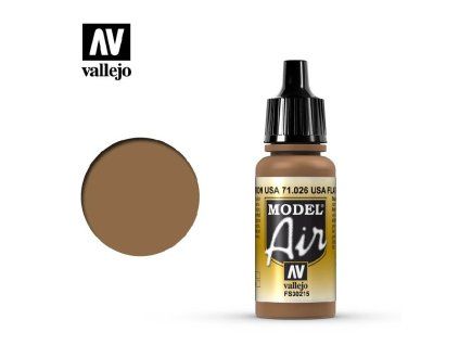 Vallejo Model Air 71026 USA Flat Brown Color (18 ml)