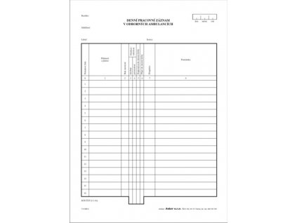 Denní pracovní záznam v odb. amb.