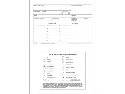 Obálka na stomatologickou dokumentaci