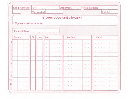 Stomatologické výrobky
