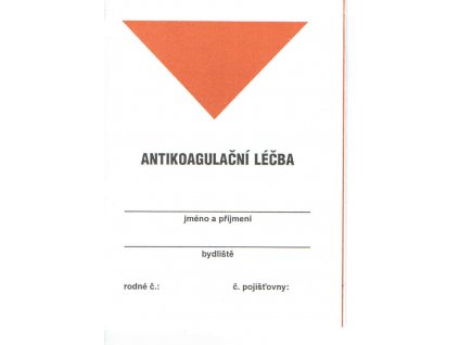 Antikoagulační léčba - leporelo, 100 ks