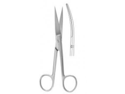 Nůžky chirurgické zahnuté hrotnaté CM (varianta 20 cm)