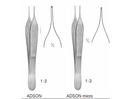 Pinzeta ADSON (varianta 12 cm micro)