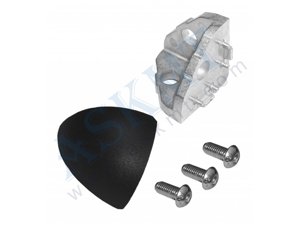 Rohový úhelník 30x30x30 ZN, bez PÚ, s up. sadou M6 a víčkem 30x30-45°, IT-6