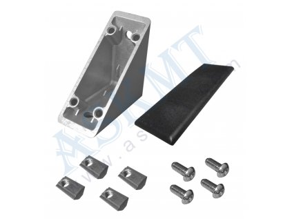 400 300 099 - Úhelník 30x60x60 ZN, RAL 9006, s up. sadou M6 a krycím víčkem, IT-6, ASKMT-00