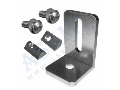 400 300 122 - Úhelník 40x60x5 ocel, pozinkovaný, s up. sadou M8, IT-8, ASKMT-00