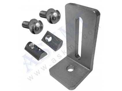400 300 124 - Úhelník 40x80x6 ocel, pozinkovaný, s up. sadou M8, IT-8, ASKMT-00