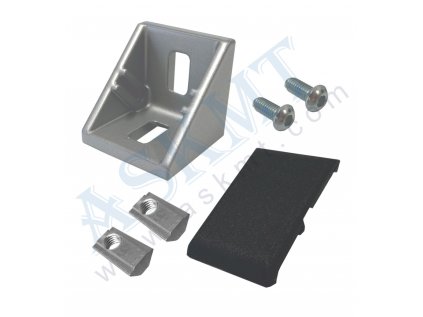 400 300 142 - Úhelník 30x30 ZN, RAL 9006, s up. sadou M6 a krycím víčkem, IT-6, ASKMT-00