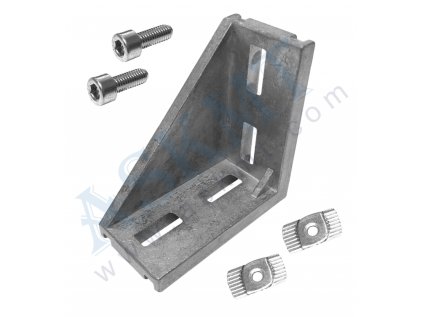 450 300 151.SET - Úhelník 20x40 ALU, bez PÚ, s up. sadou M4, SET, BR-6, ASKMT-00