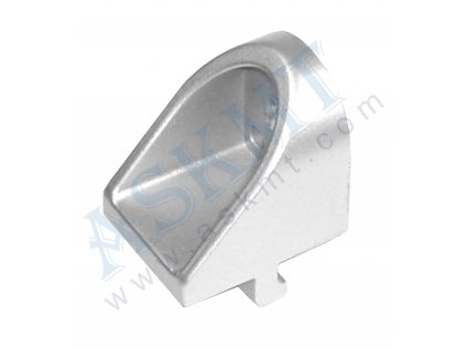 400 300 021 - Otočný úhelník 40x40 ZN, RAL 9006, s vodící drážkou, bez up. sady M8, IT-8, ASKMT-00