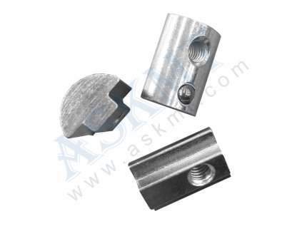 400 300 057 - Matice do drážky M6 schwer, Zn., IT-8, ASKMT-00