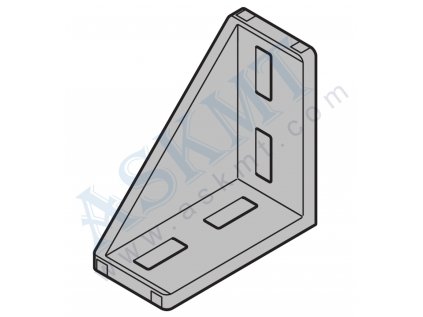 450 300 116 - Úhelník 30x60 ALU, RAL 9006, s up. sadou M6 a krycím víčkem, BR-8, ASKMT-00