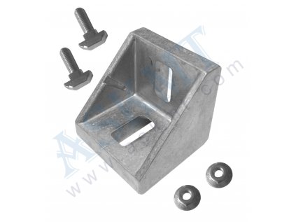 450 300 010.SET - Úhelník 45x45 ALU, bez PÚ, s up. sadou M8, SET, BR-10, ASKMT-00