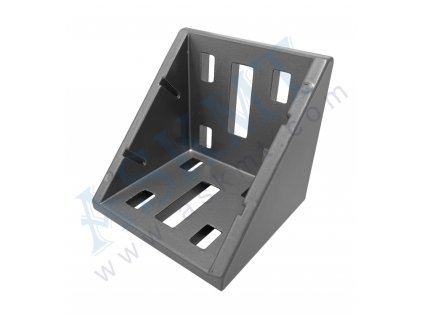 450 300 119 - Úhelník 60x60 ALU, RAL 9006, s up. sadou M8 a krycím víčkem, BR-10, ASKMT-00