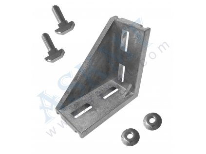 450 300 014 - Úhelník 40x80 ALU, bez PÚ, s up. sadou M8, BR-10, ASKMT-00