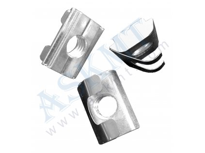 450 300 074 - Matice do drážky M4 sklopná s pružinou, Zn., BR-10, ASKMT-00