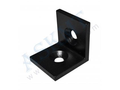 Úhelník 30x30x3 ocel, černý, s up. sadou M6, BR-8